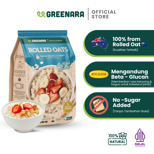 Greenara Natural Rolled Oat 1Kg