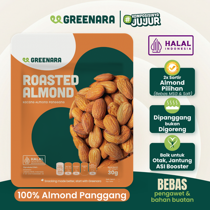 Greenara Snack Sehat Kemasan Individual / Pistachio / Almond / Mede / Walnut / Camilan Diet