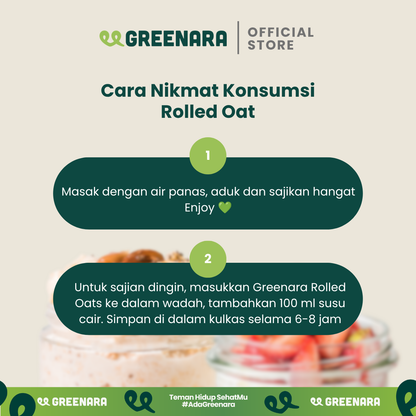 Greenara Natural Rolled Oat Australia 1Kg / Oat Utuh
