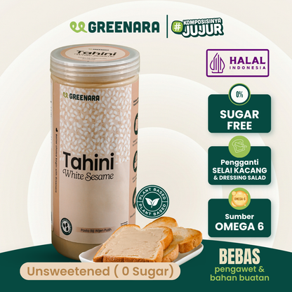 Greenara Natural Tahini Biji Wijen Putih 1Kg / Selai Wijen