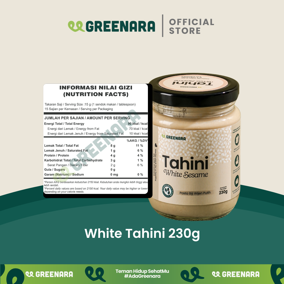 Tahini Putih Biji Wijen / Selai Wijen