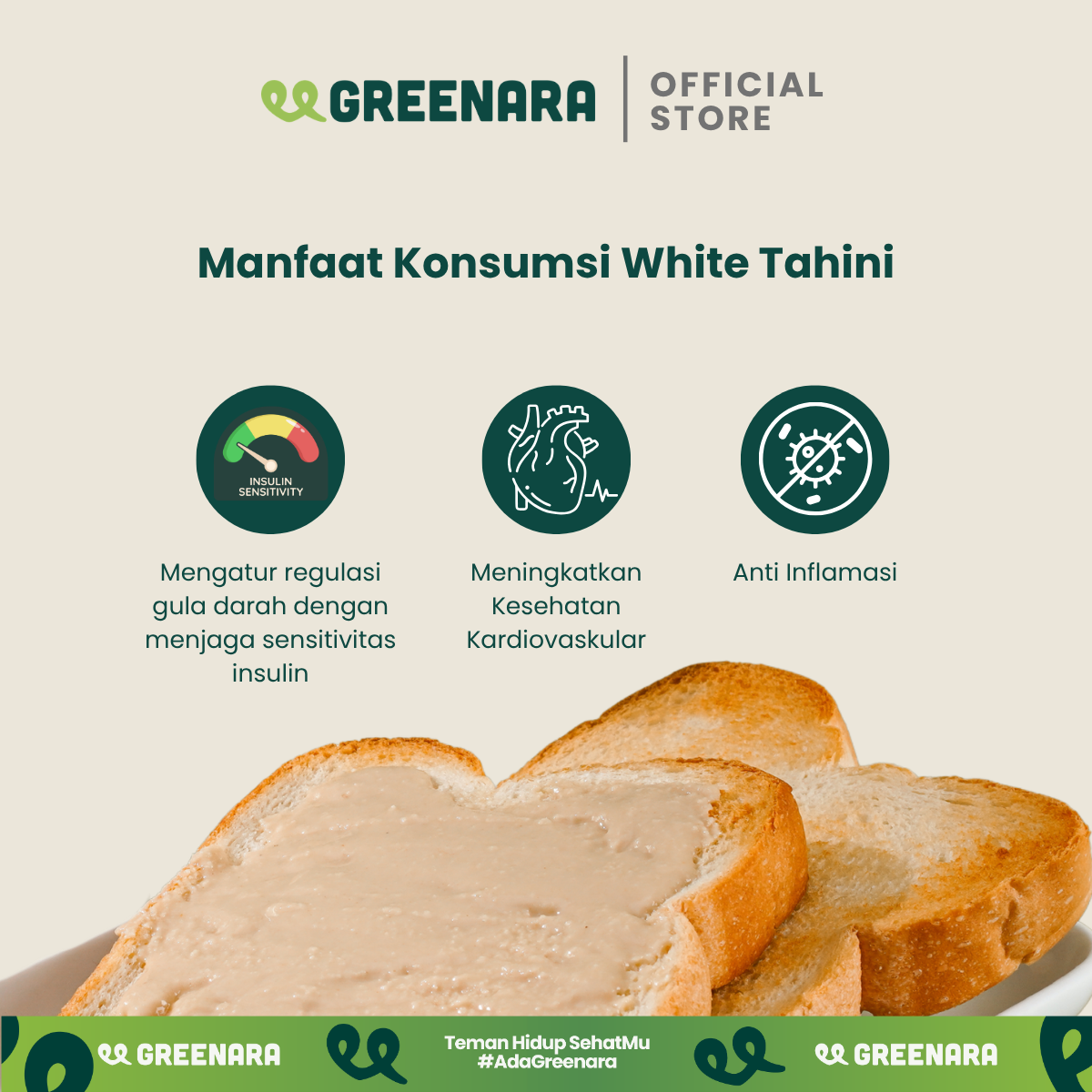 Tahini Putih Biji Wijen / Selai Wijen