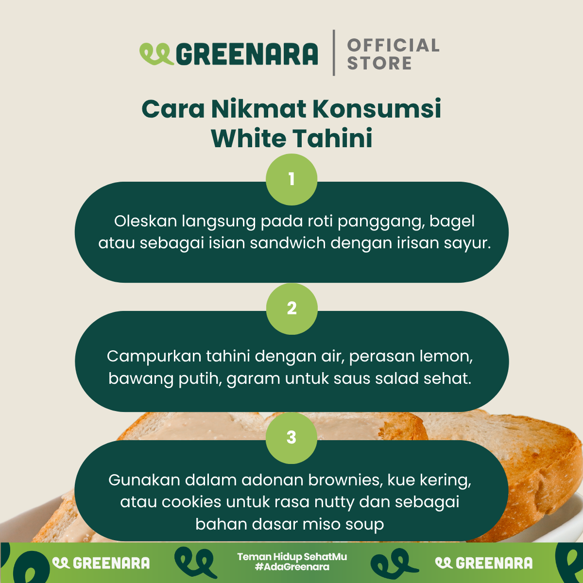 Tahini Putih Biji Wijen / Selai Wijen
