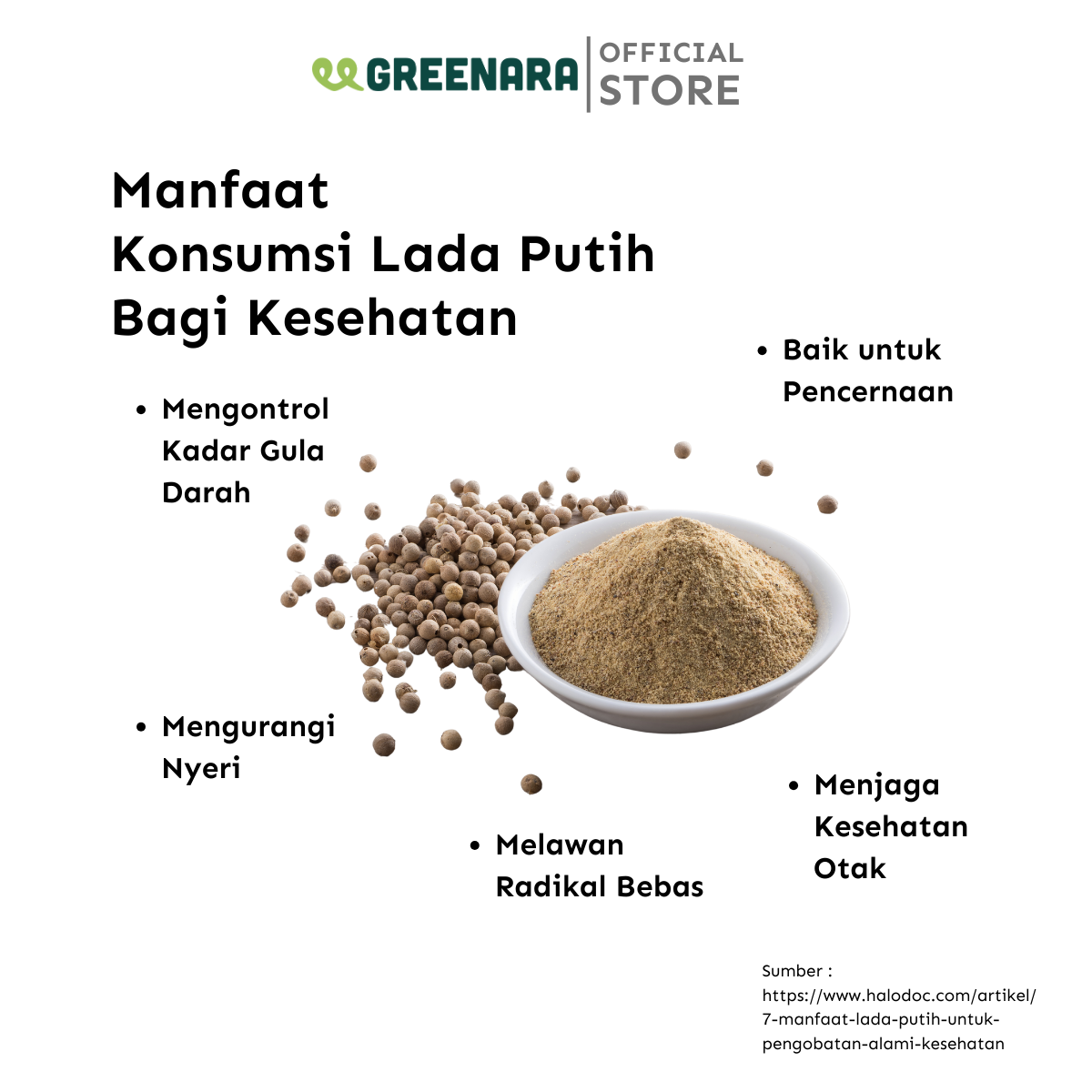 Lada Putih Bubuk / Ground Whitepepper