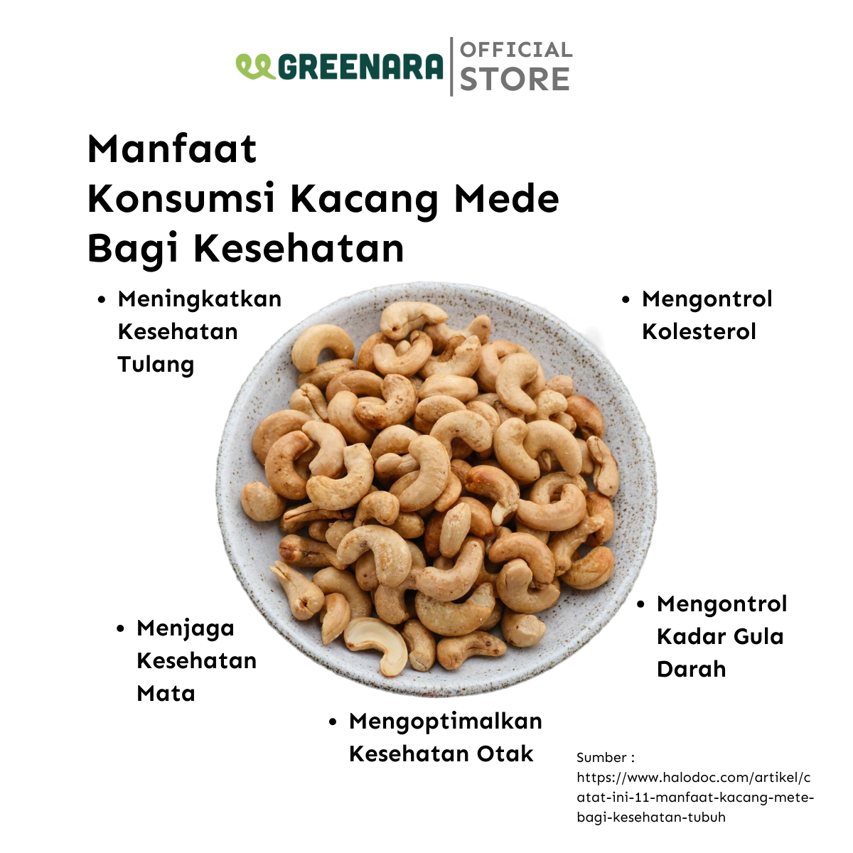 One Serving Roasted Cashew 30g / Kacang Mede / Mete