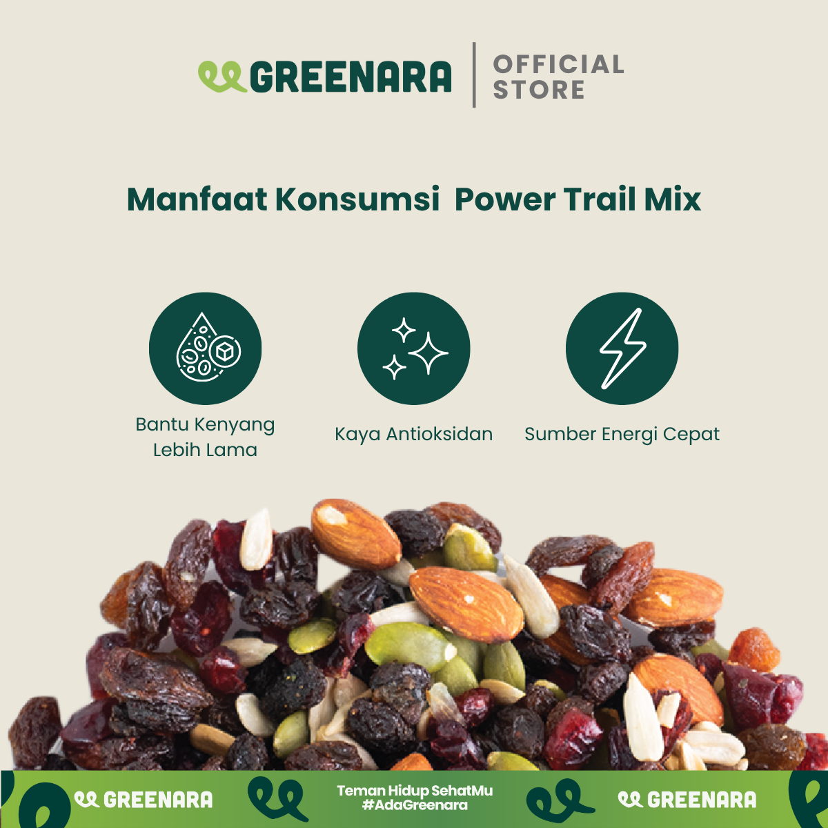 Satu Porsi Power Trail Mix 25gr / Snack Sehat