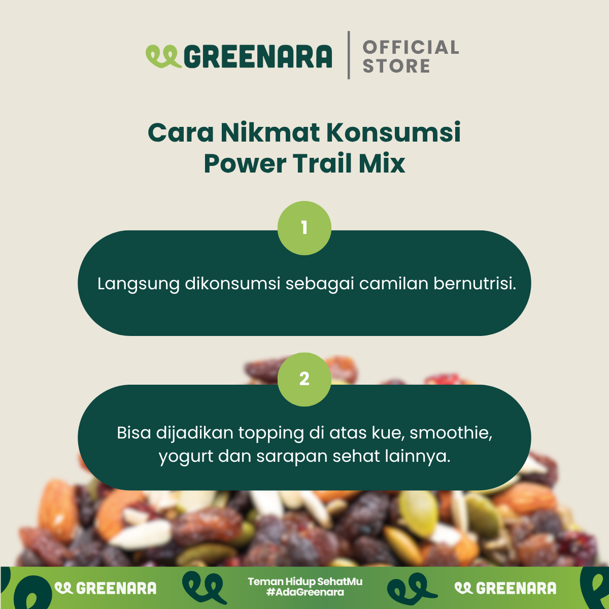 Satu Porsi Power Trail Mix 25gr / Snack Sehat