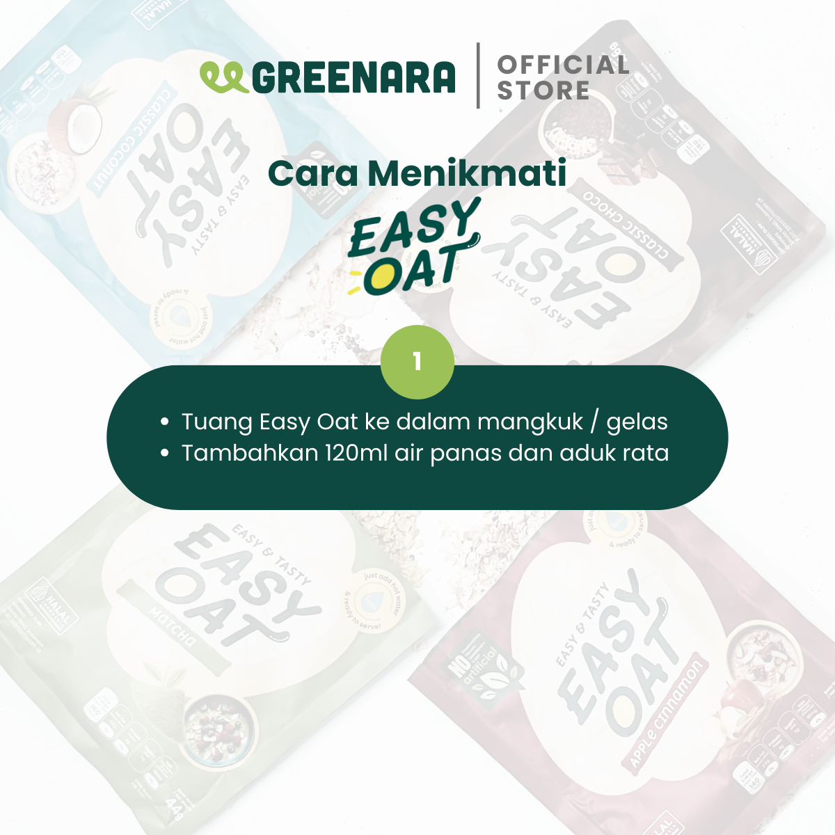 Easy Oat Classic Choco 46g / Oat Instan Rasa Coklat