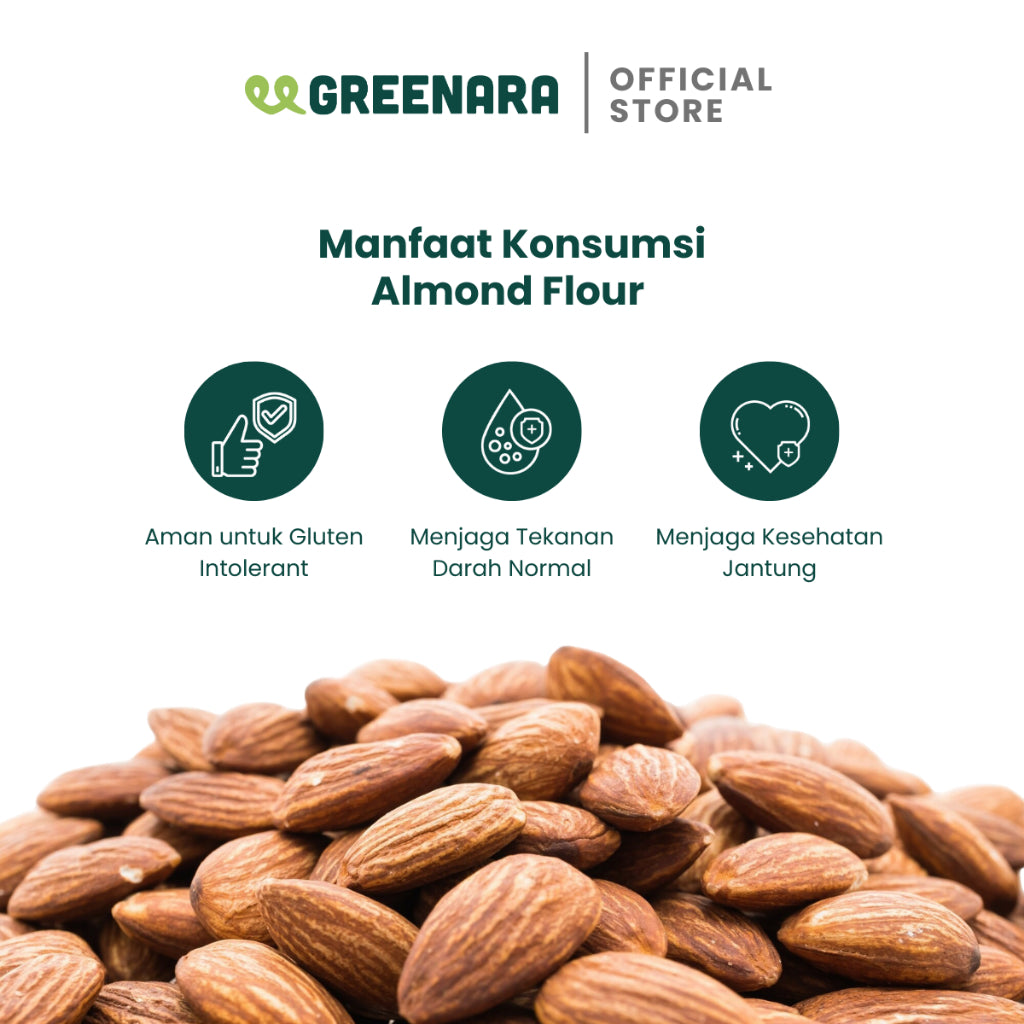 Greenara Natural Almond Flour 1Kg / Tepung Almond