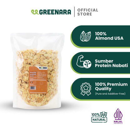 Greenara Kacang Almond Iris 1kg / Almond Slice