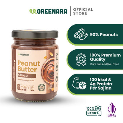 Greenara Natural Nut Butter 230g Low Calorie /Selai Kacang Alami/ Peanut/ Almond/ Cashew