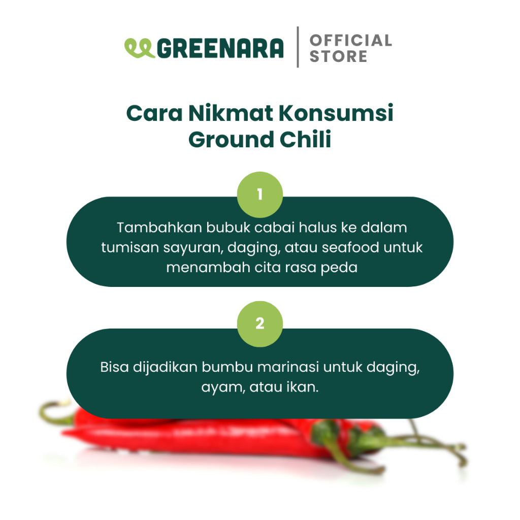Greenara Cabe Bubuk Halus 45gr / Cabai Giling