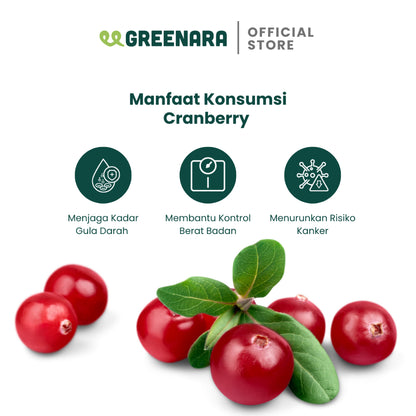 Greenara Cranberry Kering Alami 1Kg / Buah Cranberry Kering