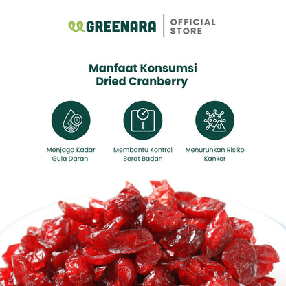 Greenara Natural Dried Cranberry 250gr / Buah Cranberry Kering