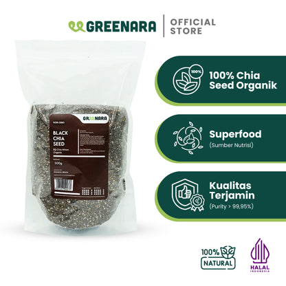 Greenara Black Chia Seed 500gr / Biji Chia Hitam