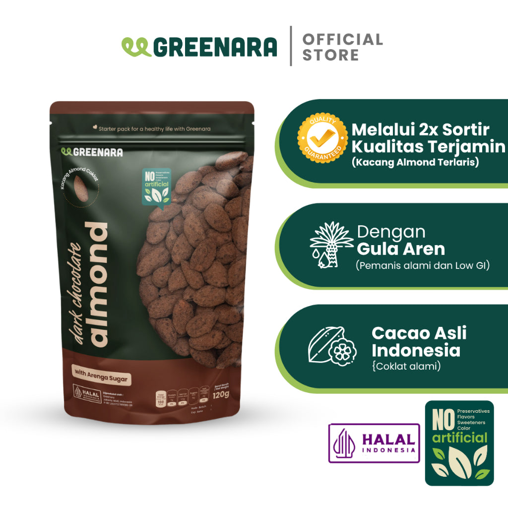 Greenara Natural Roasted Nuts Series/ Kacang Panggang / Walnut / Pistachio / Cashew / Almond / Snack