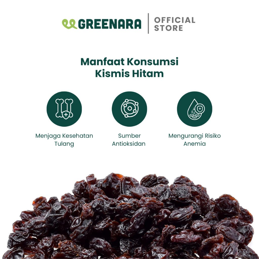 Greenara Dark Raisin USA 1kg / Kismis Hitam