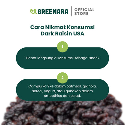 Greenara Dark Raisin USA 1kg / Kismis Hitam