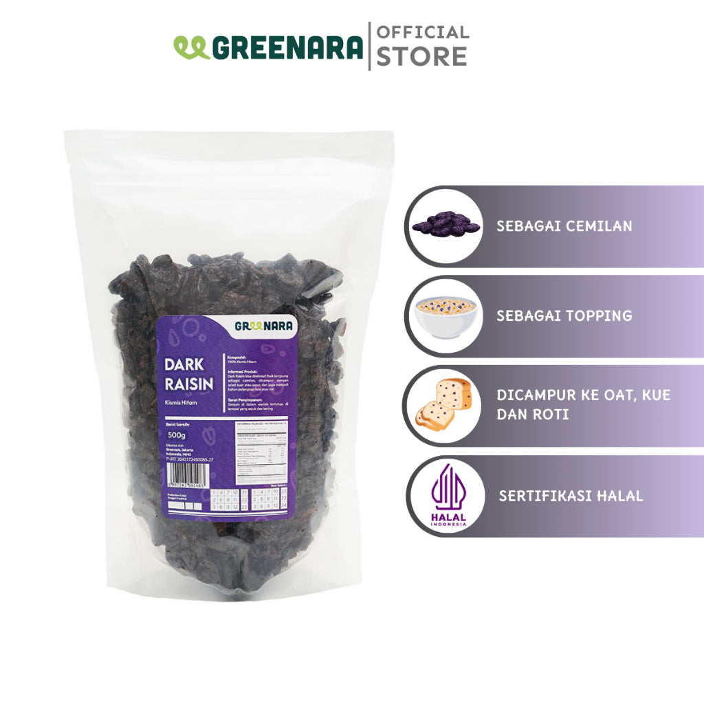 Greenara Kismis Hitam USA 500gr / Dark Raisin USA