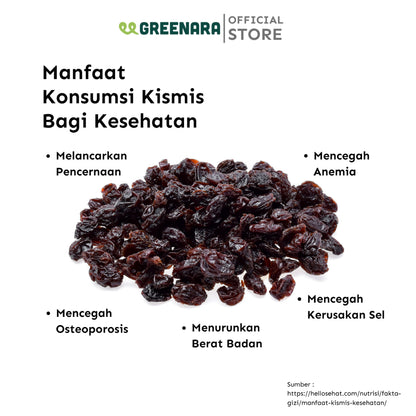 Greenara Kismis Hitam USA 500gr / Dark Raisin USA