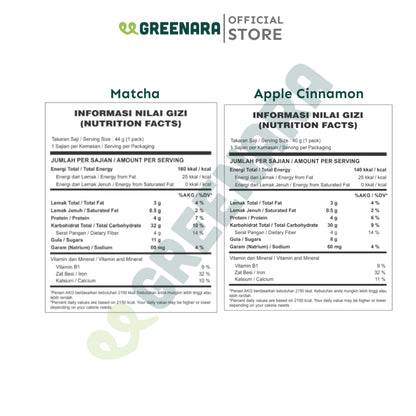 Greenara Easy Oat / Sarapan Instan / Sereal Sarapan Sehat Kaya Nutrisi Semua Varian