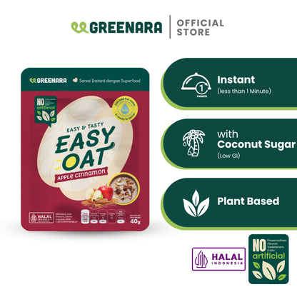 Greenara Natural Easy Oat / Instant Breakfast / Sarapan Sereal Sehat Kaya Nutrisi All Variant