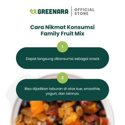 Greenara One Serving Family Fruit Mix 40gr / Snack Sehat / Camilan Buah Kering