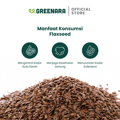 Greenara Natural Ground Brown Flaxseed 250gr / Biji Rami Coklat Bubuk