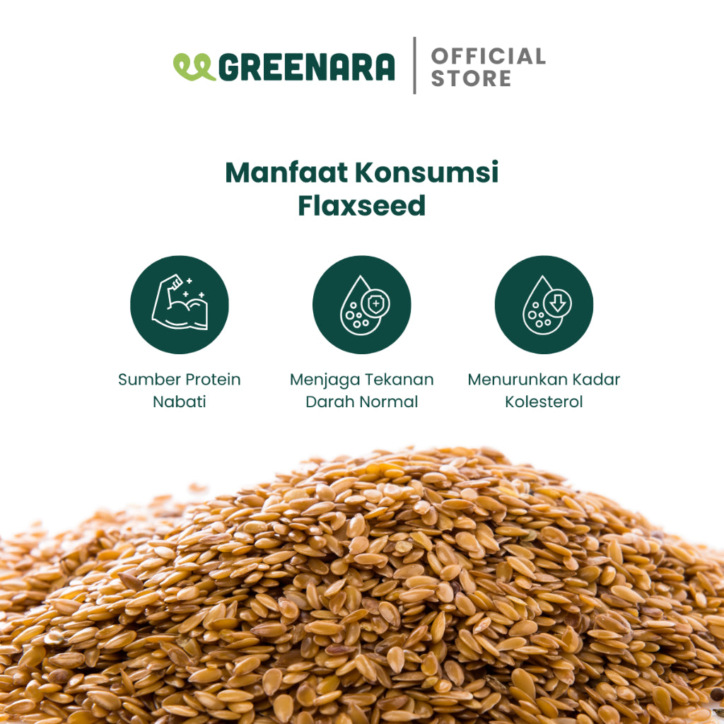 Greenara Biji Rami Emas 100gr / Golden Flaxseed