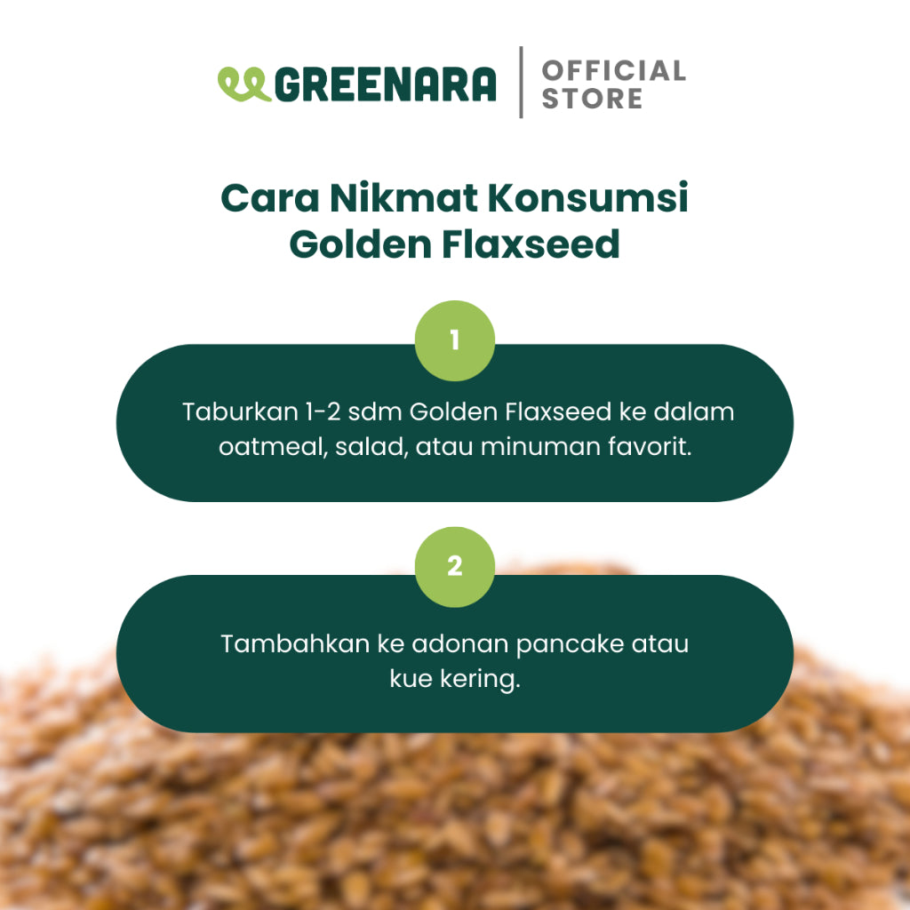 Greenara Biji Rami Emas 1 Kg / Golden Flaxseed WHOLE SEEDS