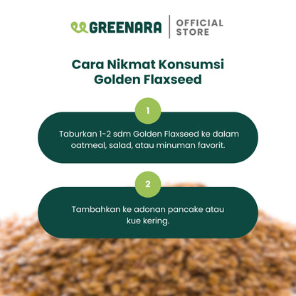 Greenara Biji Rami Emas 1 Kg / Golden Flaxseed WHOLE SEEDS