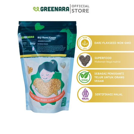 Greenara Biji Rami Emas 250gr / Golden Flaxseed