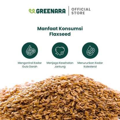 Greenara Natural Ground Golden Flaxseed 250gr / Biji Rami Emas Bubuk