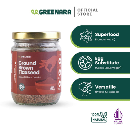 Bubuk Biji Rami Coklat  / Ground  Brown Flaxseed