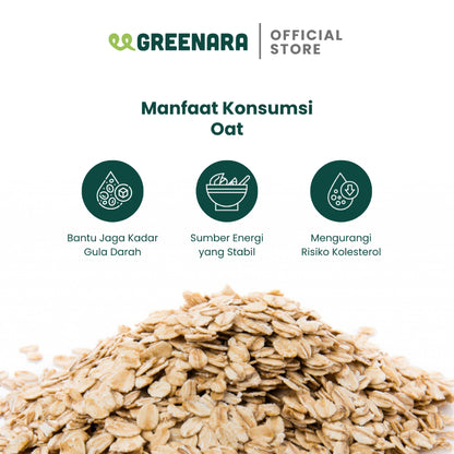 Greenara Oat Instan Alami 500gr / Oatmeal Instan