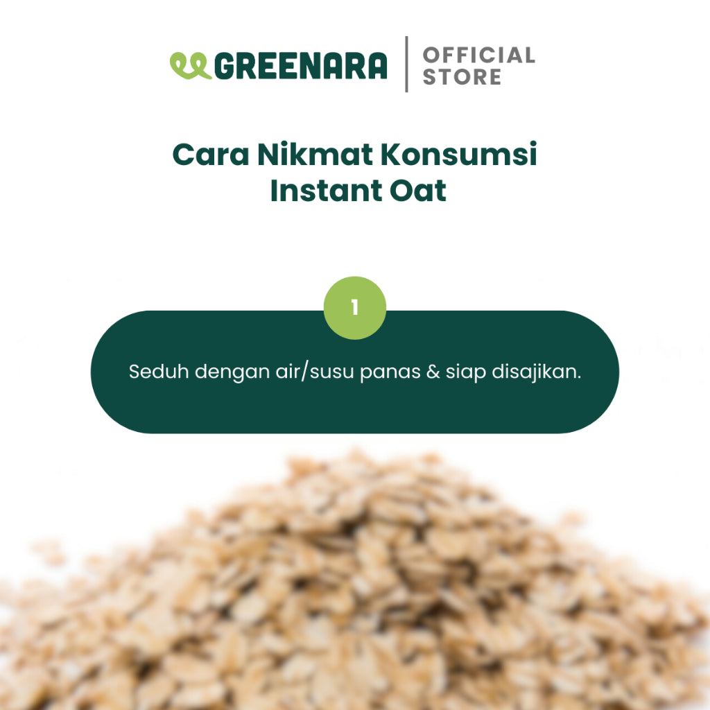 Greenara Oat Instan Alami 500gr / Oatmeal Instan