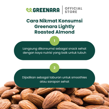 Greenara Kacang Almond Panggang Asin 1Kg / Almond Panggang Dengan Sedikit Garam
