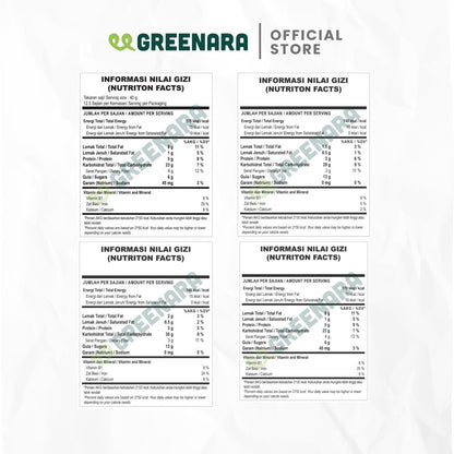 Greenara Natural Family Muesli / Berry 500gr (140-170kal/saji)/ Sarapan Sehat Oatmeal Kaya Serat