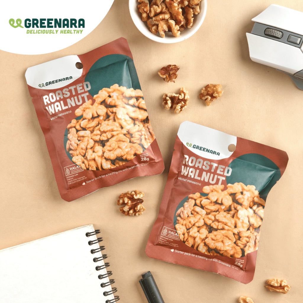 Greenara Snack Sehat Kemasan Individual / Pistachio / Almond / Mede / Walnut / Camilan Diet