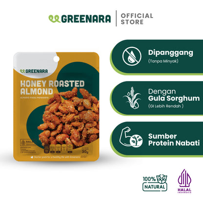 Greenara Snack Sehat Kemasan Individual / Pistachio / Almond / Mede / Walnut / Camilan Diet