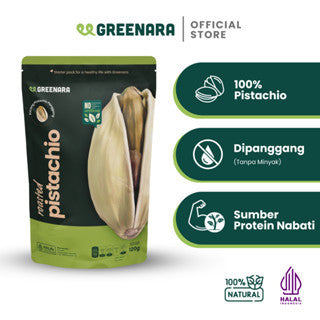 Greenara Natural Roasted Nuts Series/ Kacang Panggang / Walnut / Pistachio / Cashew / Almond / Snack