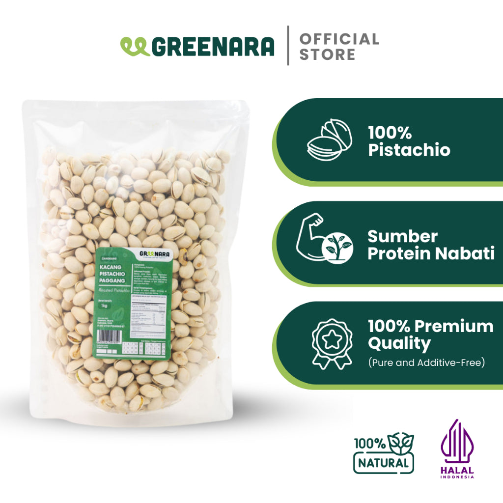 Greenara Pistachio dengan Kulit 1kg
