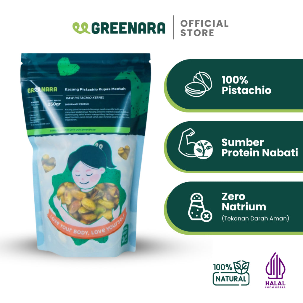 Greenara Kacang Pistachio Kupas 250gr