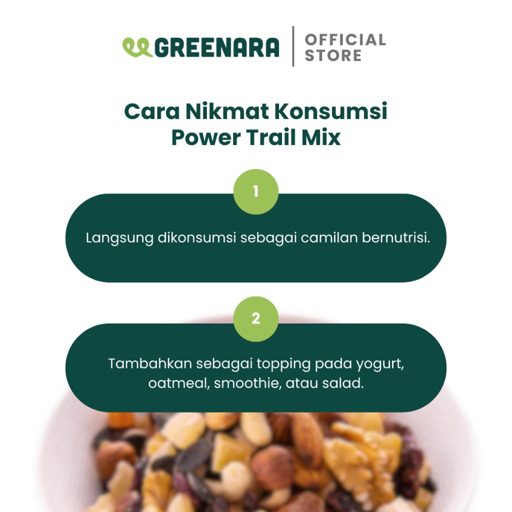 Greenara Natural Power Trail Mix 250gr / Camilan Sehat (Tanpa Tambahan Gula) / Snack Sehat