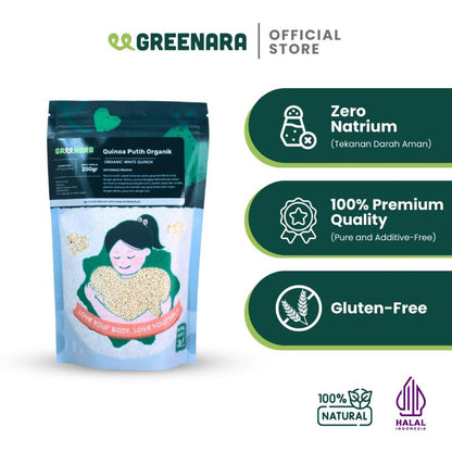 Greenara Natural White Quinoa 250gr / Quinoa Putih / Pengganti Nasi Tinggi Protein