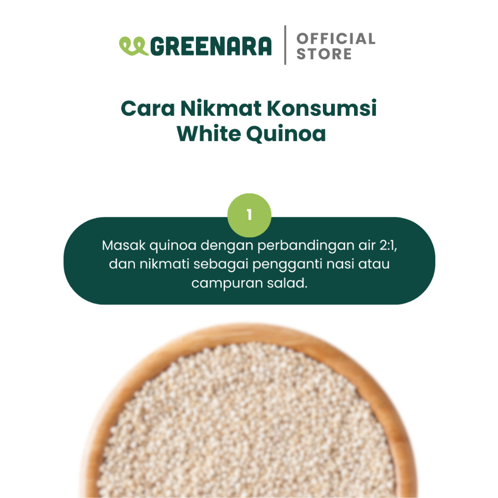 Greenara Natural White Quinoa 250gr / Quinoa Putih / Pengganti Nasi Tinggi Protein