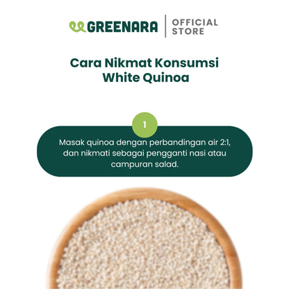 Greenara Natural White Quinoa 250gr / Quinoa Putih / Pengganti Nasi Tinggi Protein