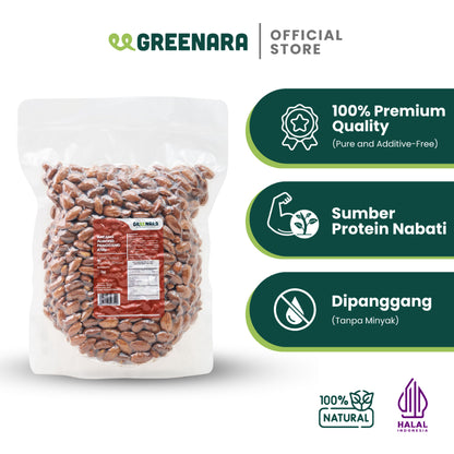 Greenara Natural Roasted Almond / Kacang Almond Panggang Tanpa Perasa Tanpa Digoreng