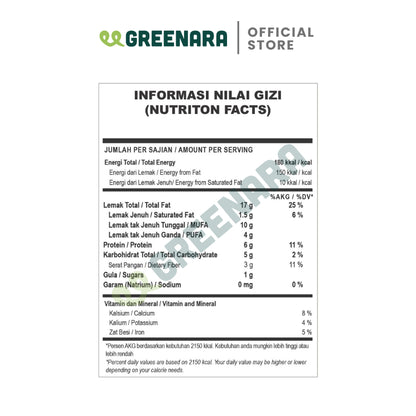 Greenara Natural Roasted Almond / Kacang Almond Panggang Tanpa Perasa Tanpa Digoreng