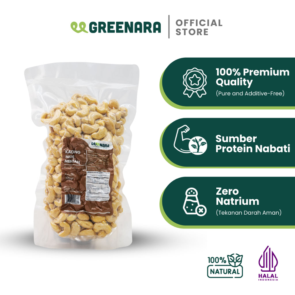 Greenara Kacang Mede Mentah 500gr